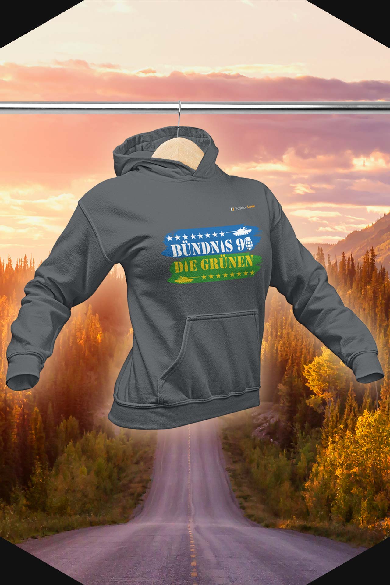 DamenLeak Hoodie - Green War