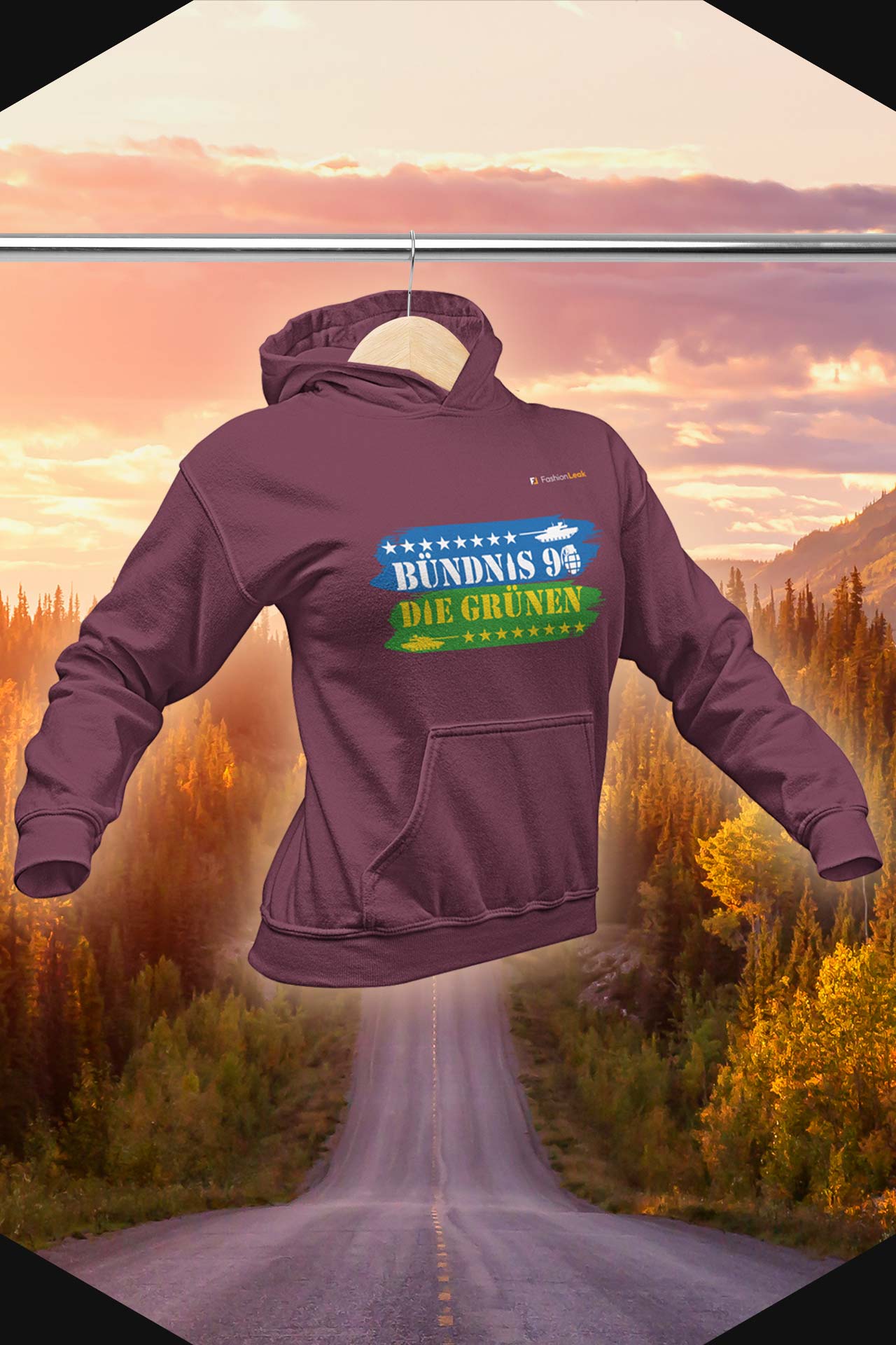 DamenLeak Hoodie - Green War