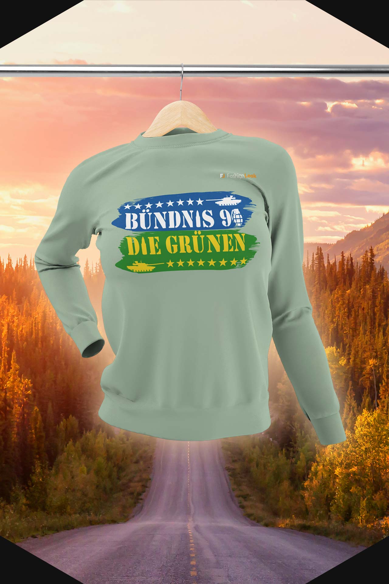 DamenLeak Sweater - Green War