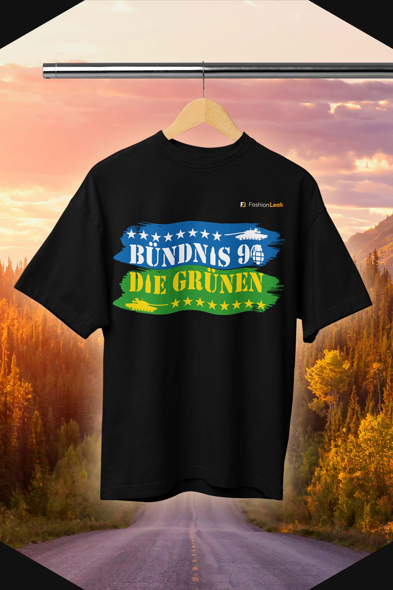 DamenLeak T-Shirt (Oversize) - Green War