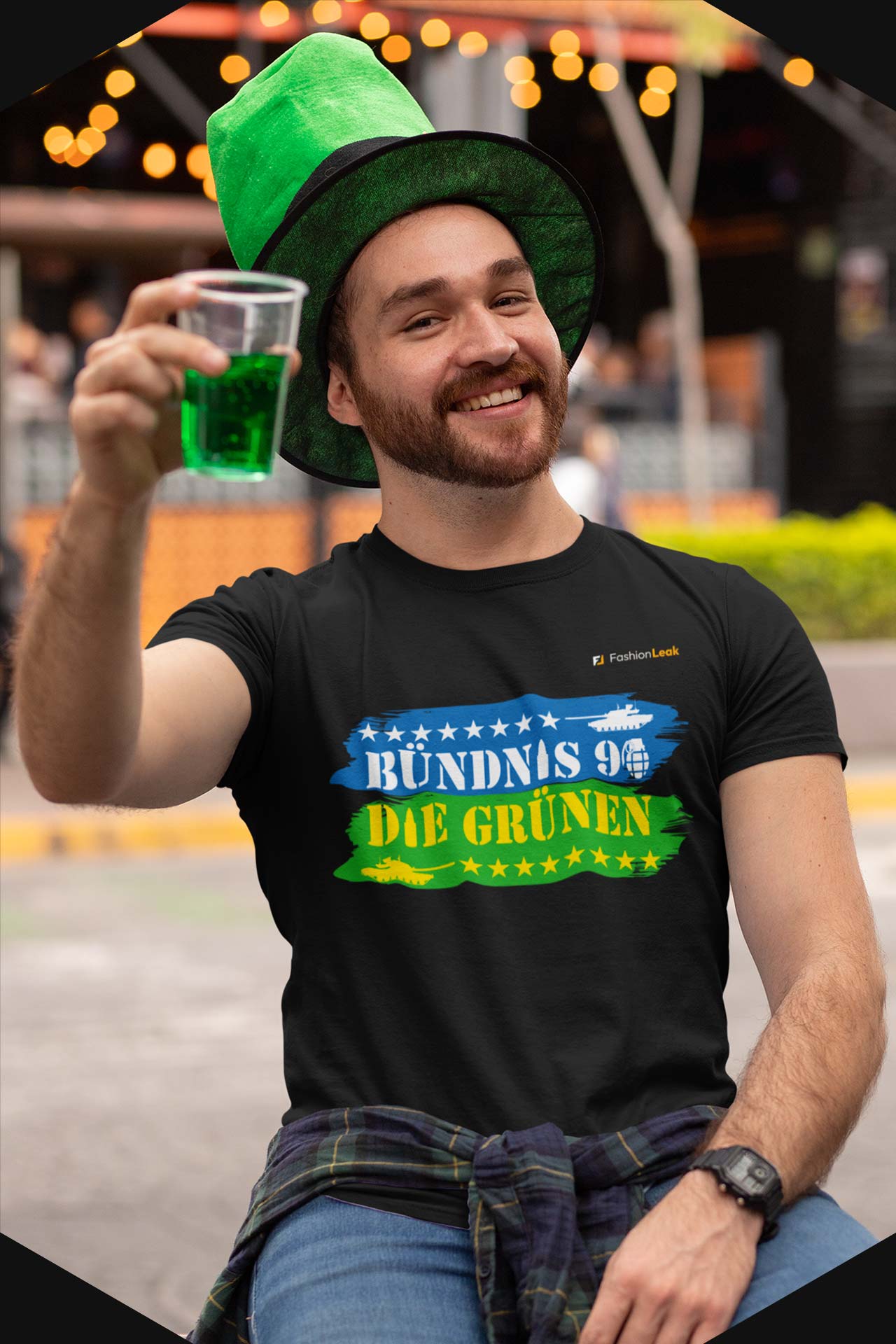 HerrenLeak T-Shirt (Normalfit) - Green War