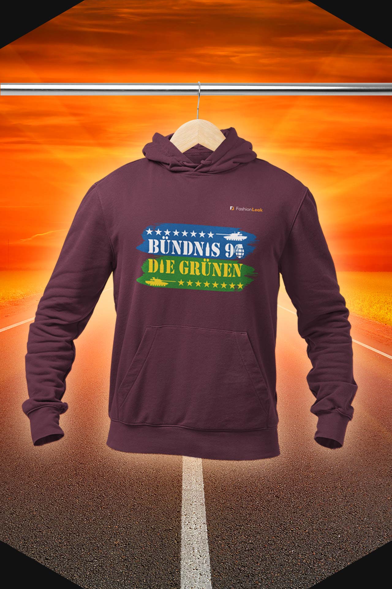 UnisexLeak Hoodie - Green War