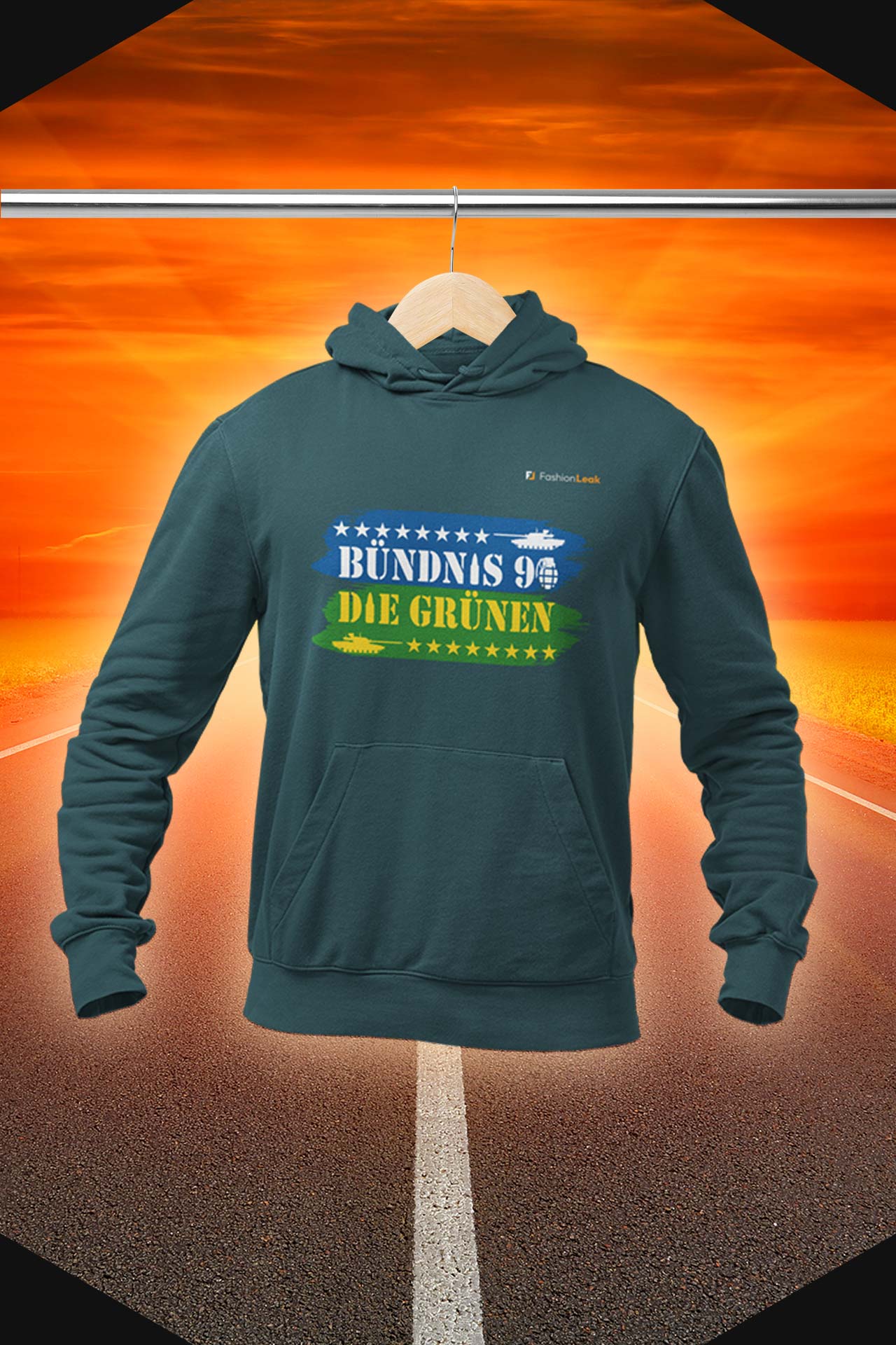 UnisexLeak Hoodie - Green War