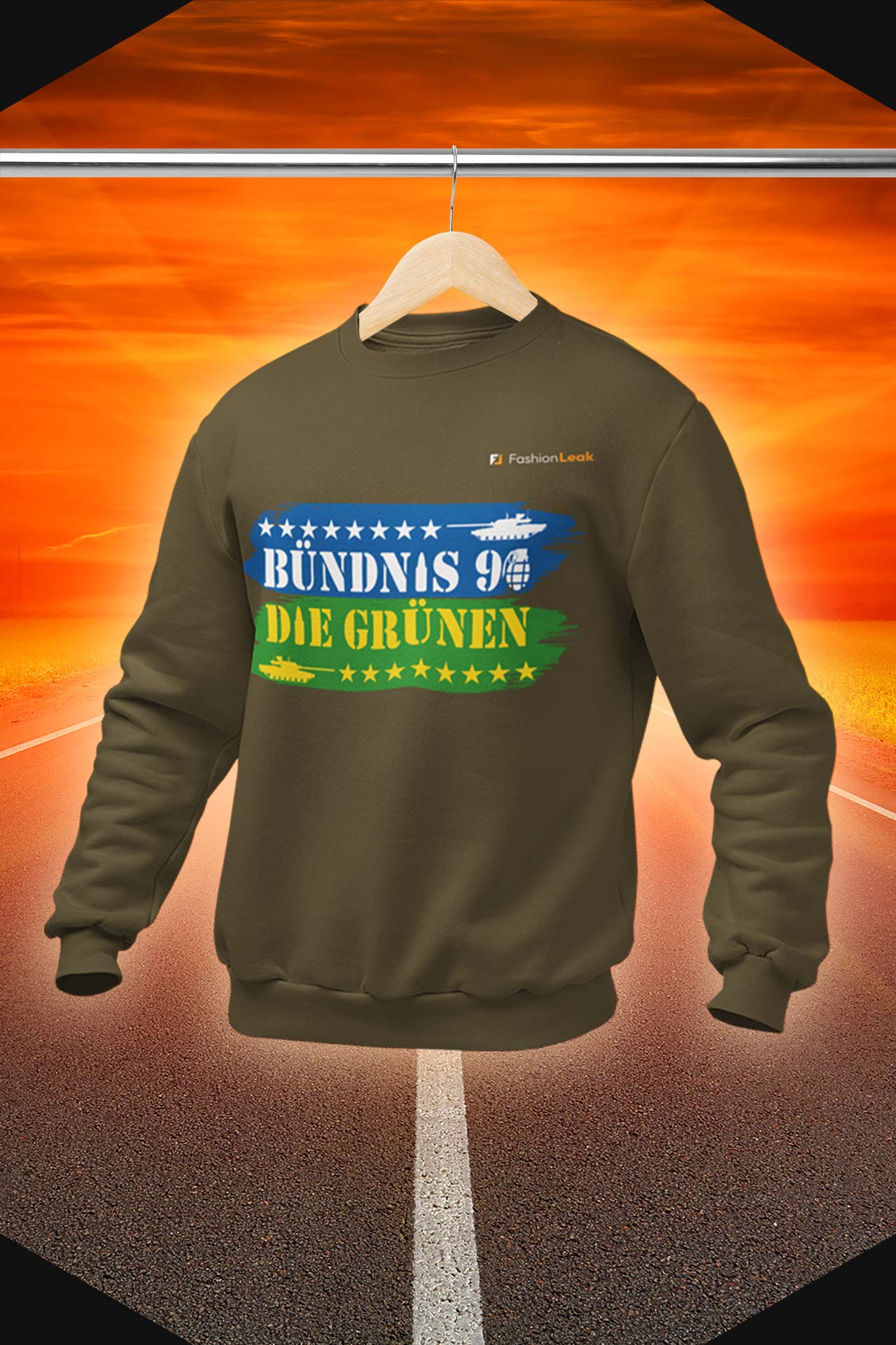 UnisexLeak Sweater - Green War