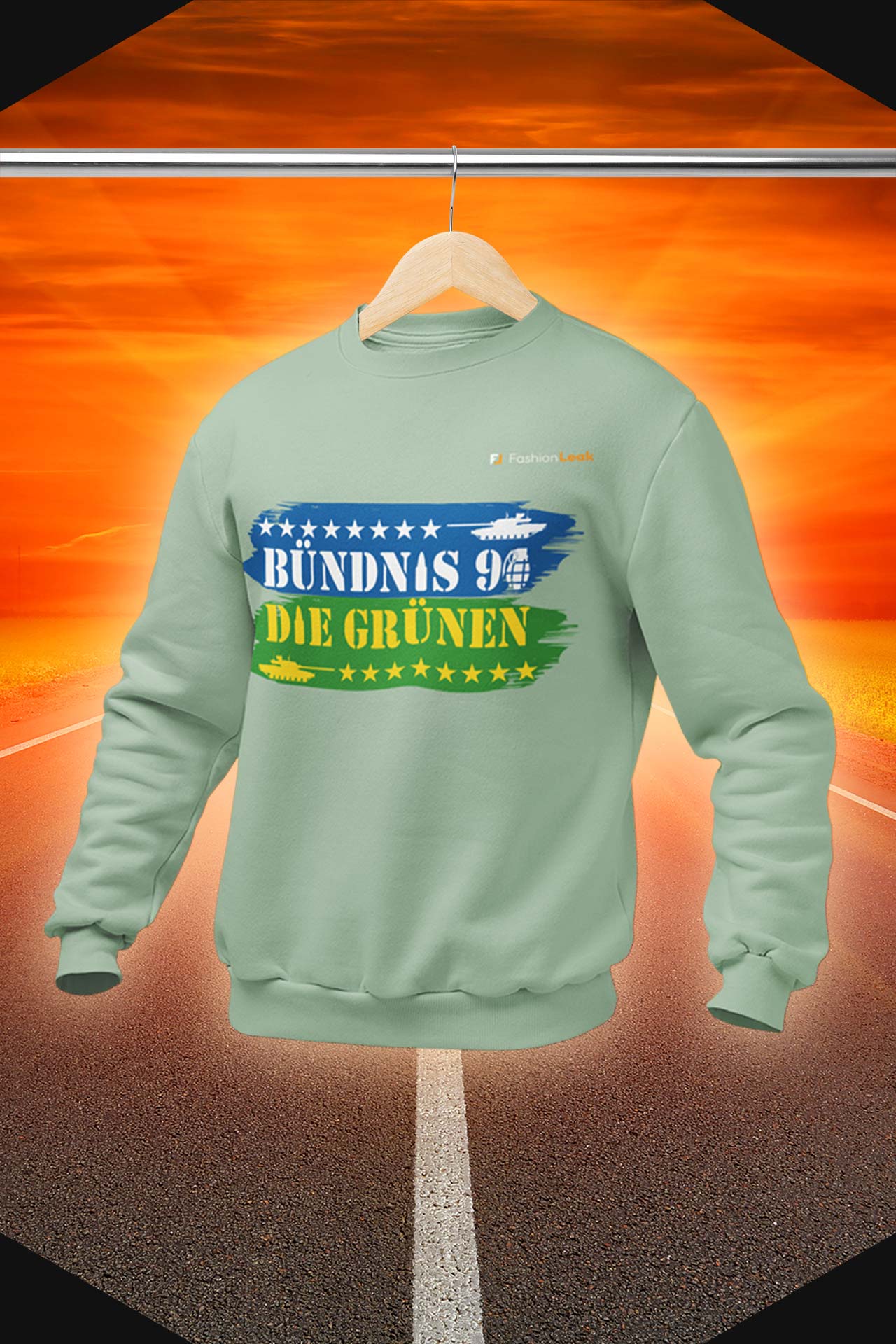 UnisexLeak Sweater - Green War